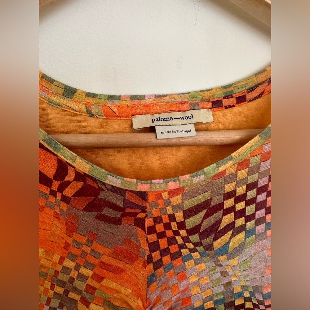 Paloma Wool Orange and Purple Midi Dress - Picture 3 of 5